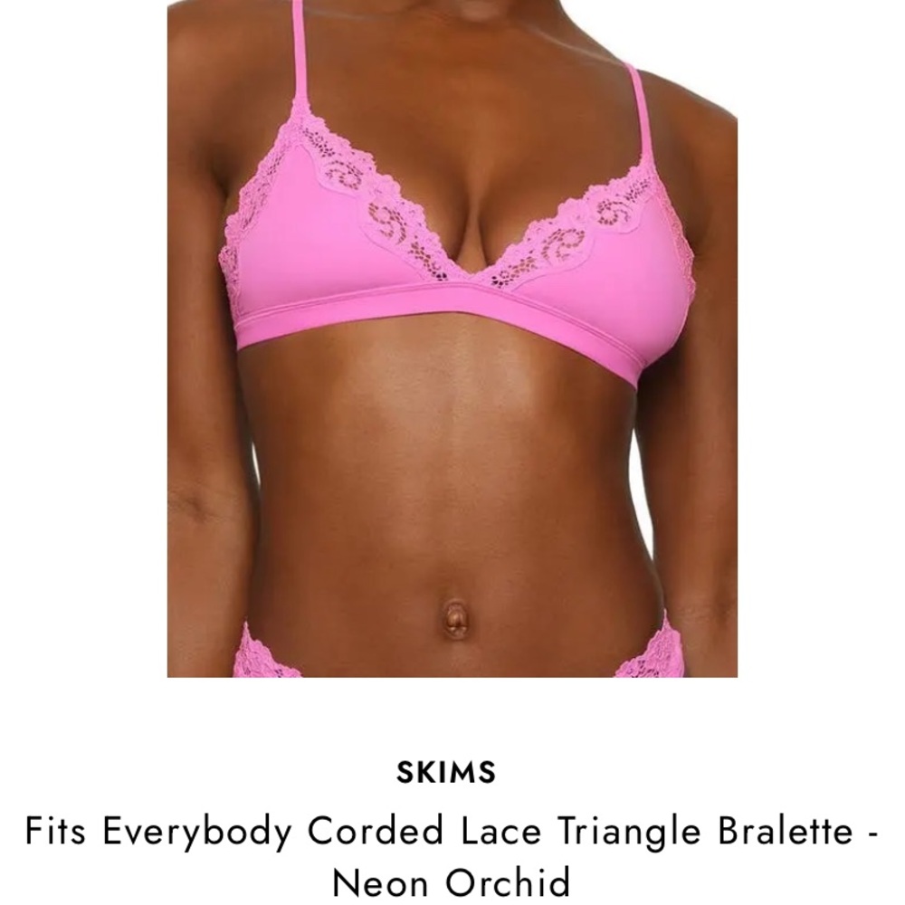 Skims Fits Everybody Corded Lace Triangle Bralette